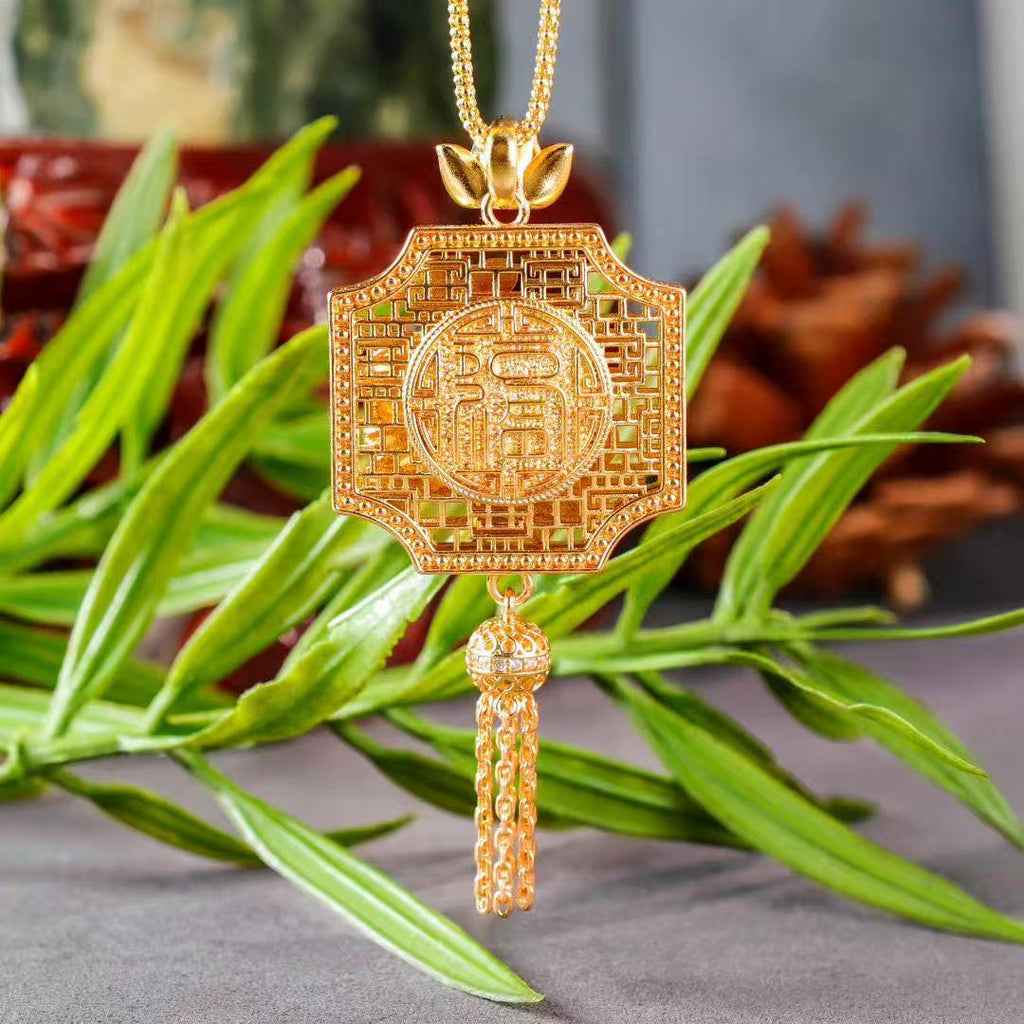 Fortune’s Blush Enamel Pendant