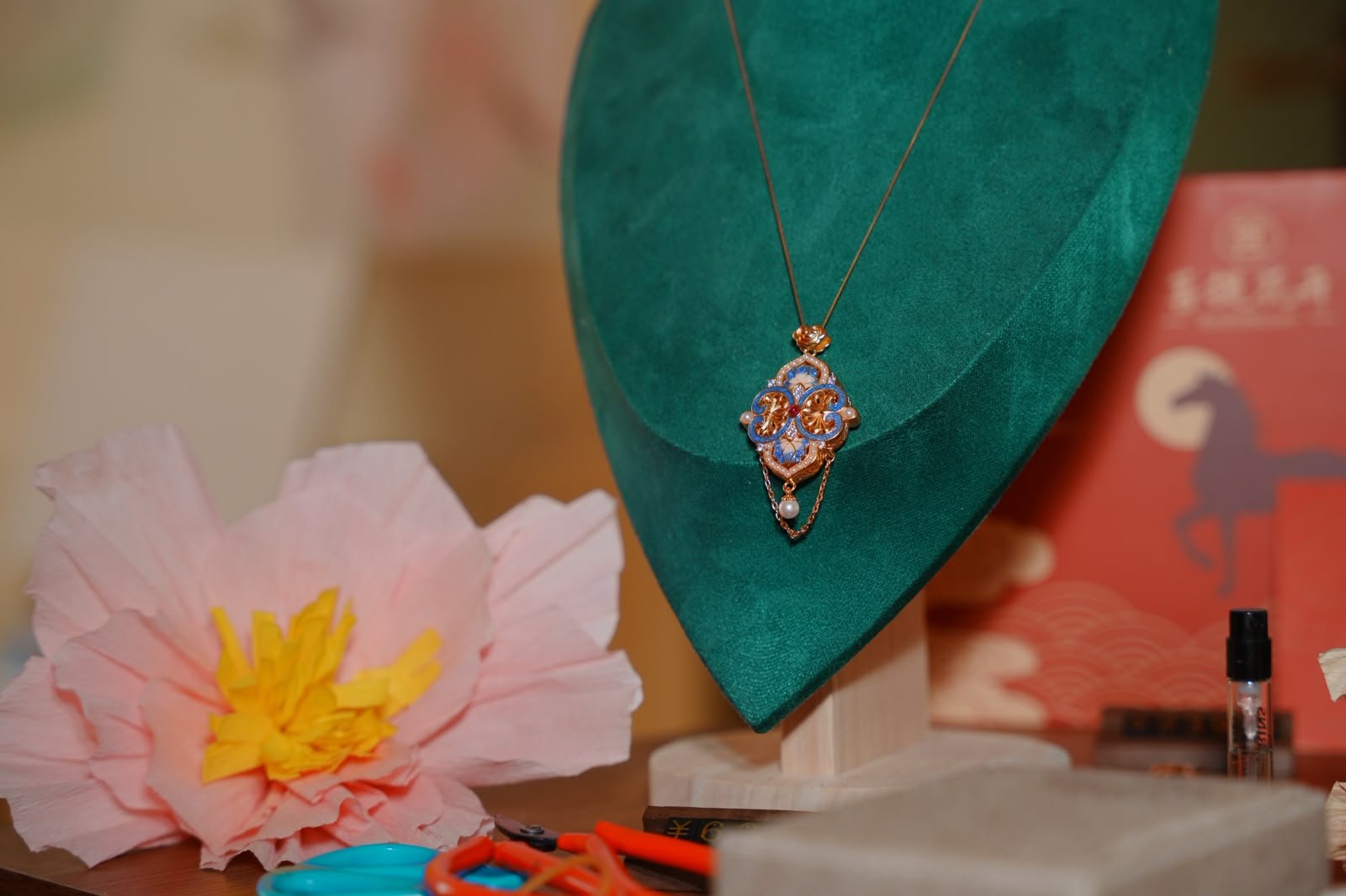 BodhiBloom Lotus Bloom Enamel Pendant - BodhiBloom