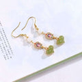 Chinese Opera Huadan Opera White Jade Enamel Earrings - BodhiBloom