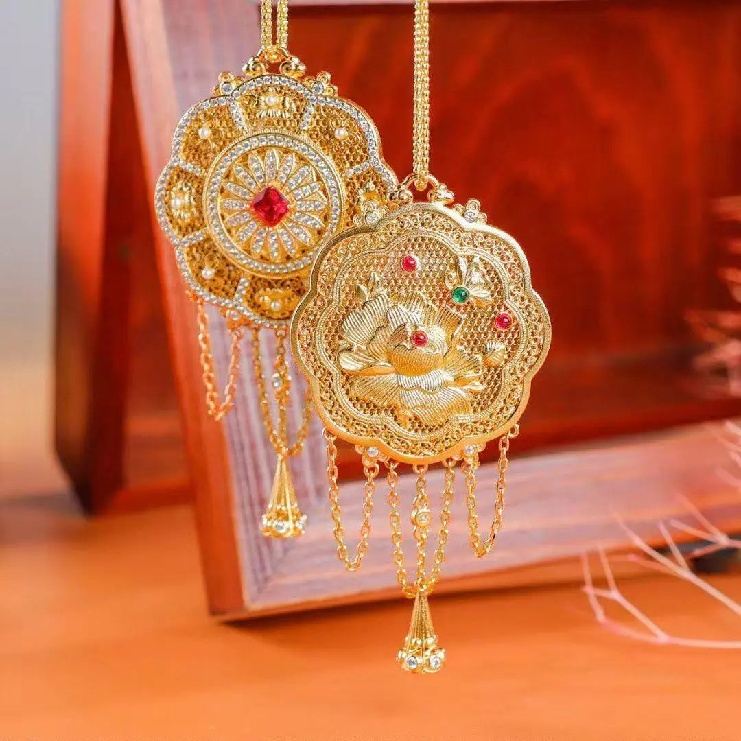 Eight Directions Fortune Pendant – Cloisonné Enamel Art