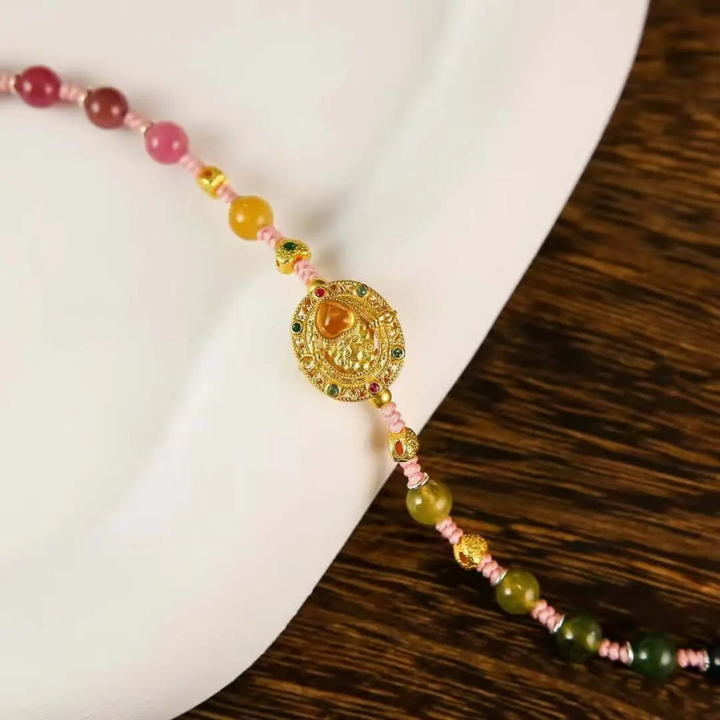 Enamel Butterfly Tourmaline Bracelet | Handcrafted Cloisonné Jewelry - BodhiBloom