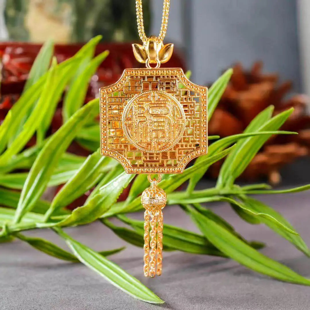  Fortunes Blush Enamel Pendant – Cloisonné Peony Art