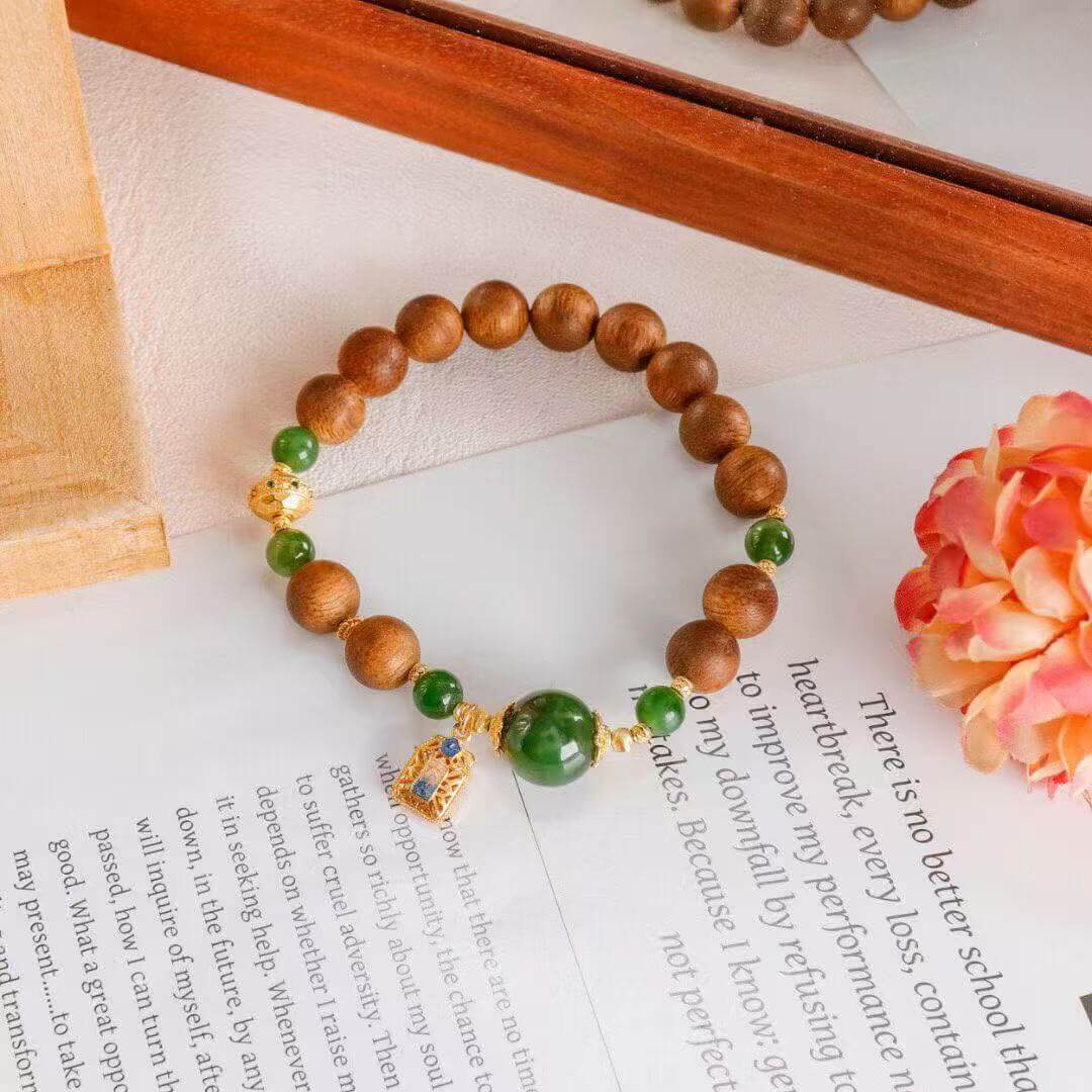 Green Jade Bracelet – Detailed craftsmanship close-up