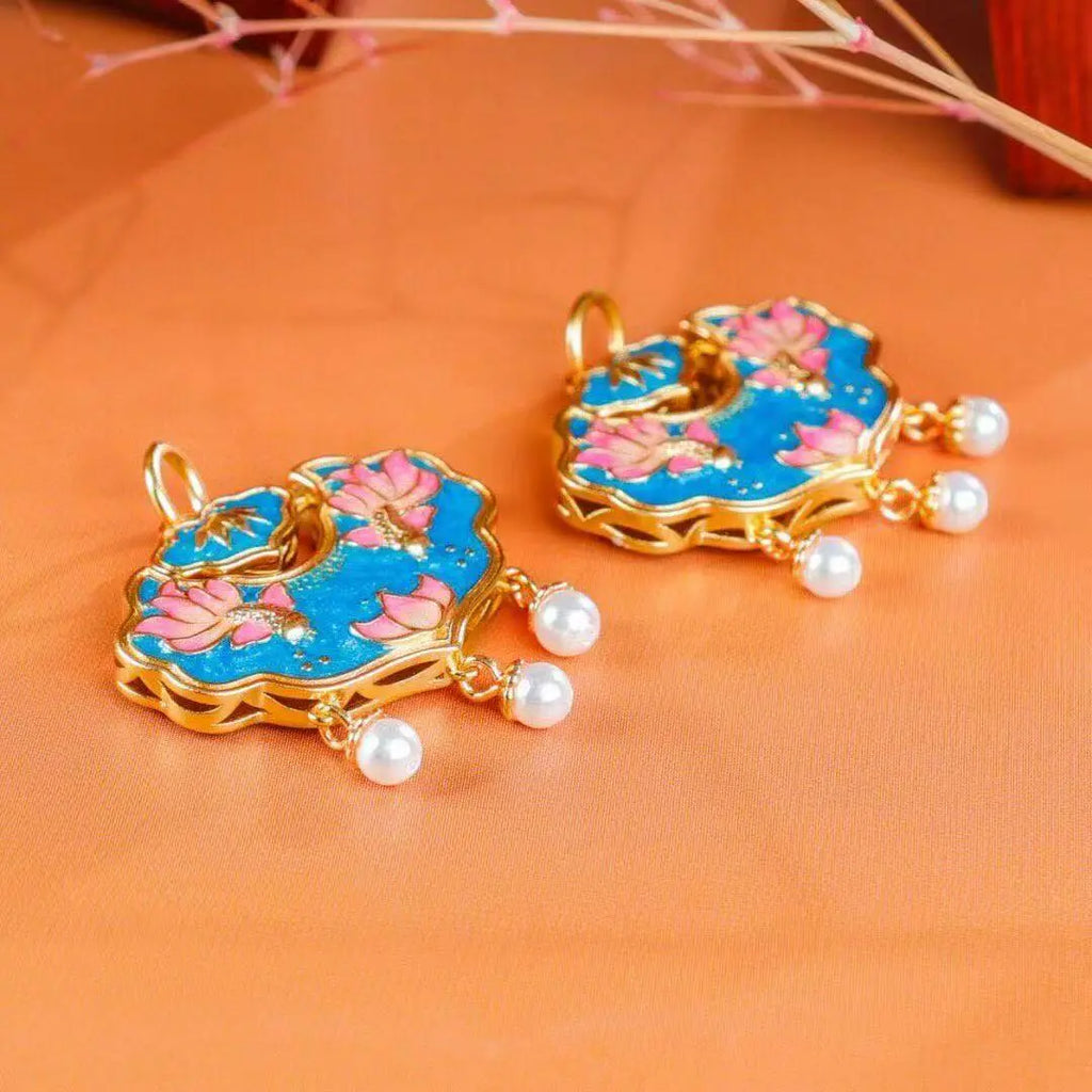  Lotus Goldfish Luck Lock Pendant – Lotus Flower Detail