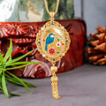 Magpie Plum Blossom Fan Pendant – Full Pendant View